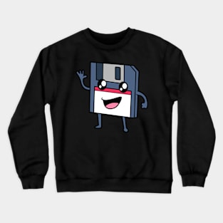 Never forget - Retro Kawaii Disk Crewneck Sweatshirt